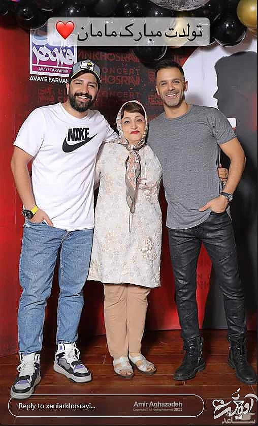 زانیار و سیروان خسروی در کنار مادر زیبا و جوان خود